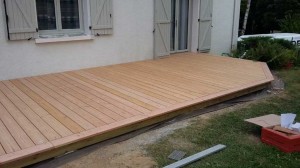 Terrasse de 10m x 3,50m en Douglas sans joint