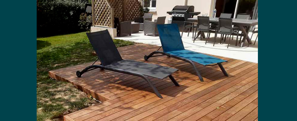 Terrasse en bois exotique